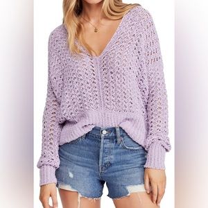Free People Lavender Knit Sweater